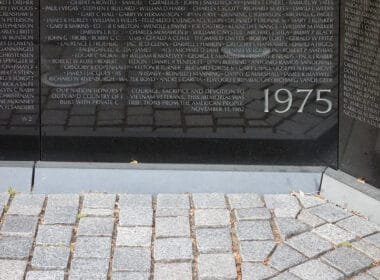 Vietnam war memorial in Washington DC,